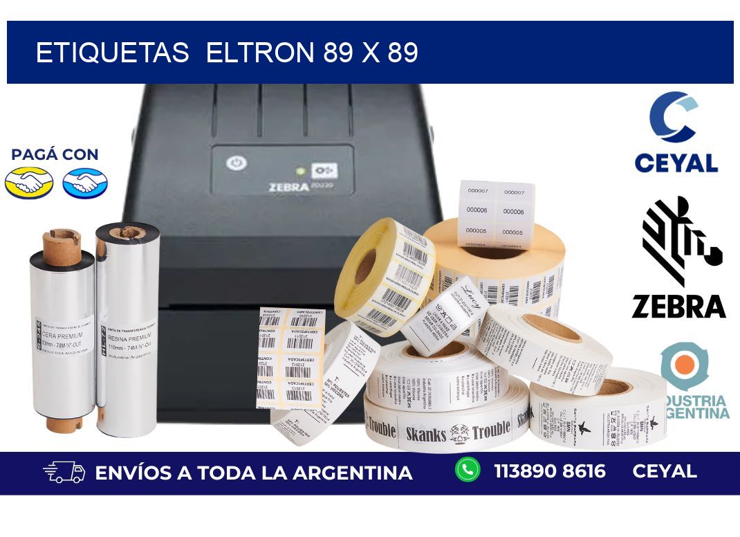 etiquetas  eltron 89 x 89