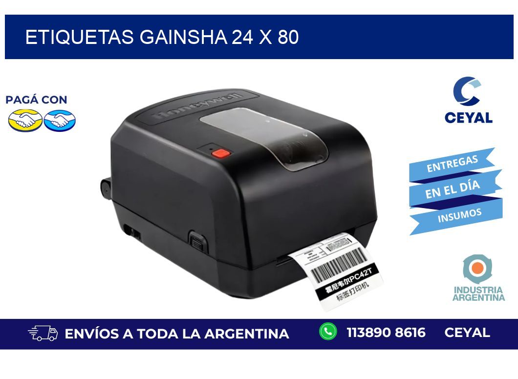 etiquetas gainsha 24 x 80