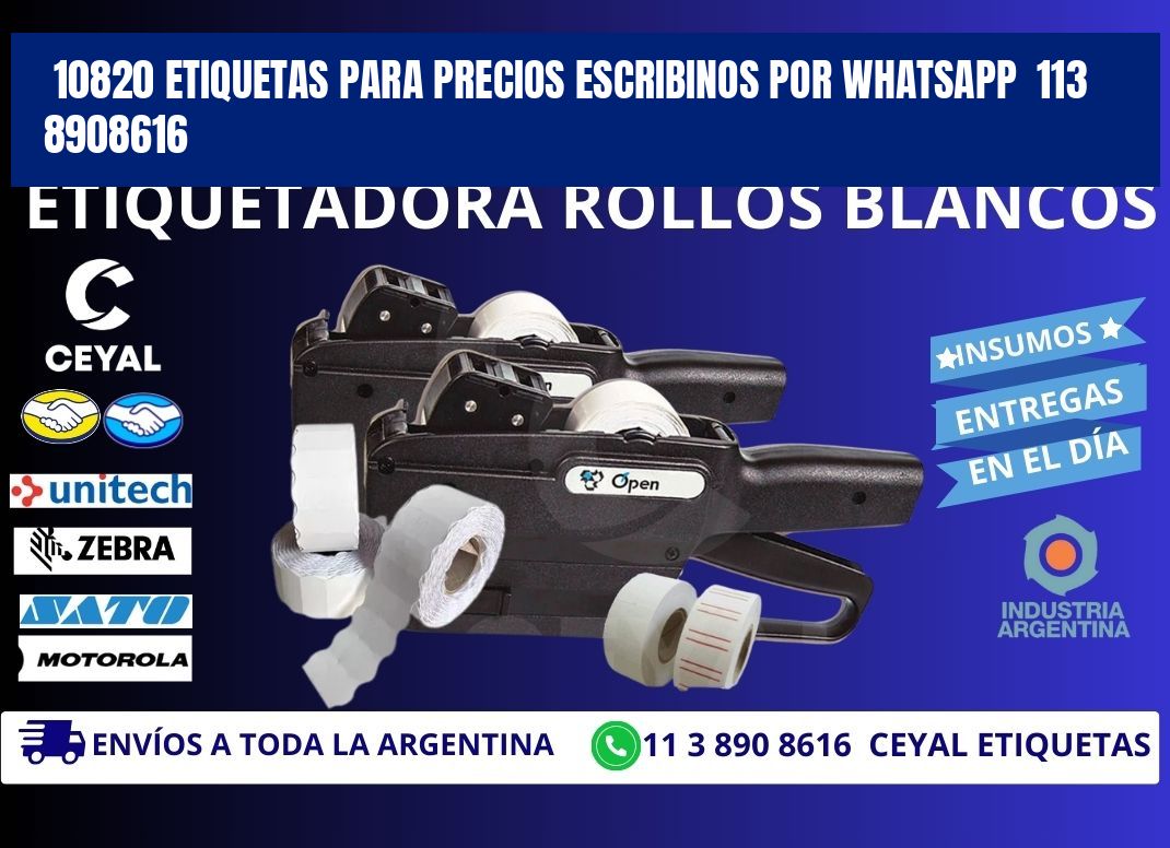 10820 ETIQUETAS PARA PRECIOS ESCRIBINOS POR WHATSAPP  113 8908616