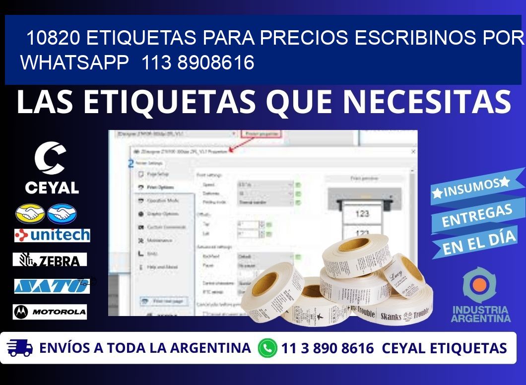 10820 ETIQUETAS PARA PRECIOS ESCRIBINOS POR WHATSAPP  113 8908616