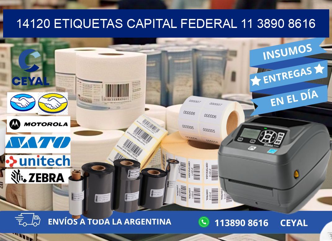 14120 ETIQUETAS CAPITAL FEDERAL 11 3890 8616