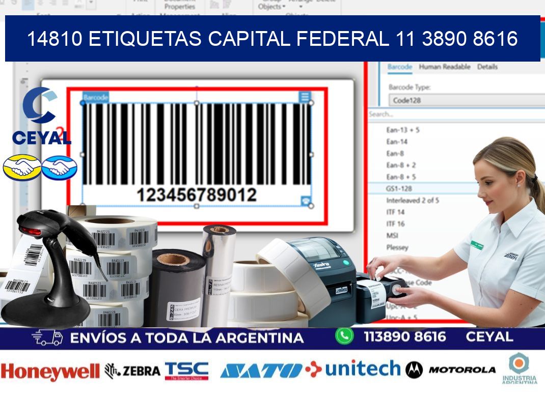 14810 ETIQUETAS CAPITAL FEDERAL 11 3890 8616