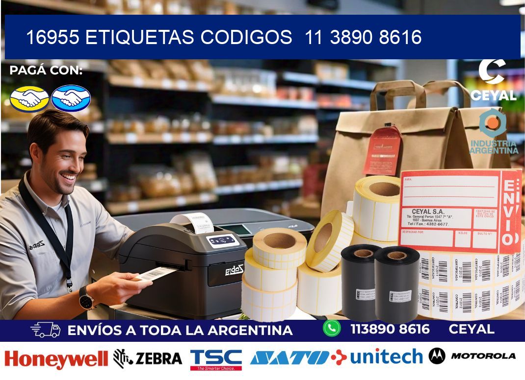 16955 ETIQUETAS CODIGOS  11 3890 8616
