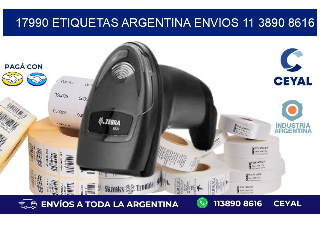 17990 ETIQUETAS ARGENTINA ENVIOS 11 3890 8616