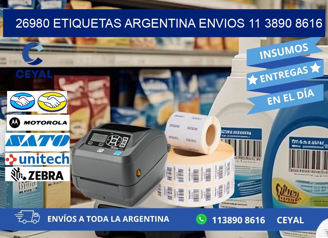 26980 ETIQUETAS ARGENTINA ENVIOS 11 3890 8616