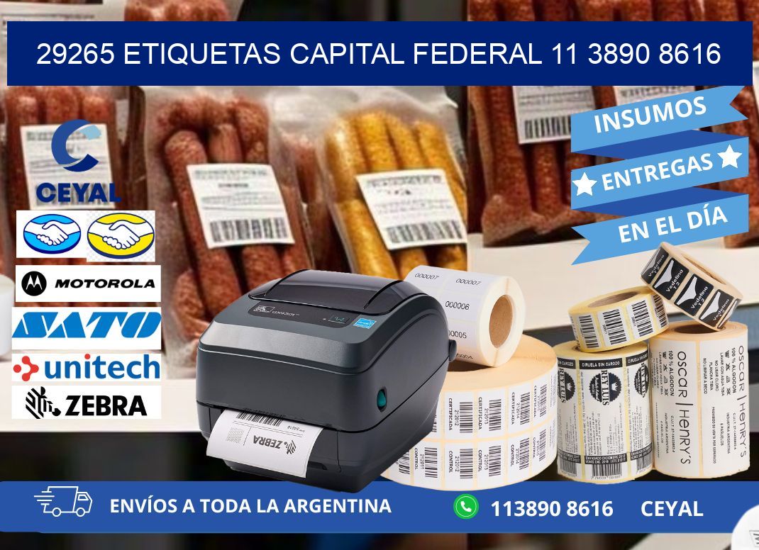 29265 ETIQUETAS CAPITAL FEDERAL 11 3890 8616