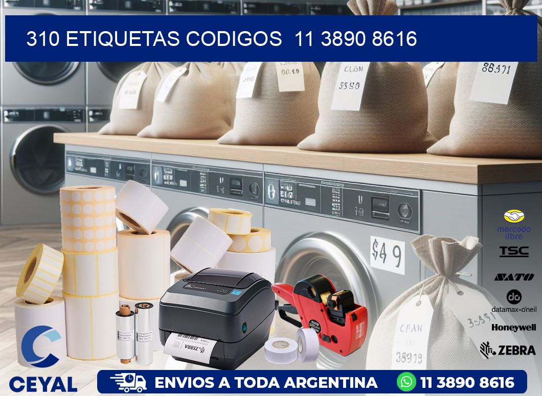 310 ETIQUETAS CODIGOS  11 3890 8616