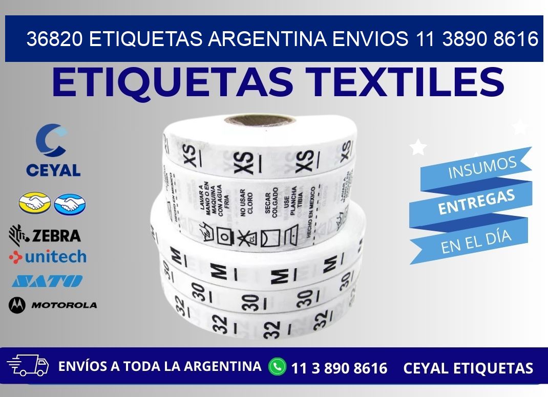 36820 ETIQUETAS ARGENTINA ENVIOS 11 3890 8616