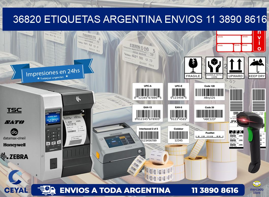 36820 ETIQUETAS ARGENTINA ENVIOS 11 3890 8616