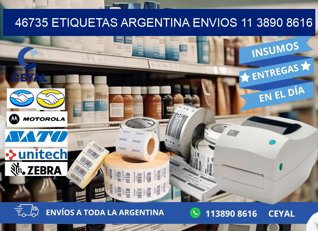 46735 ETIQUETAS ARGENTINA ENVIOS 11 3890 8616