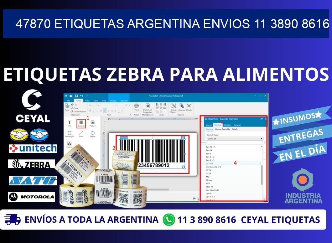 47870 ETIQUETAS ARGENTINA ENVIOS 11 3890 8616