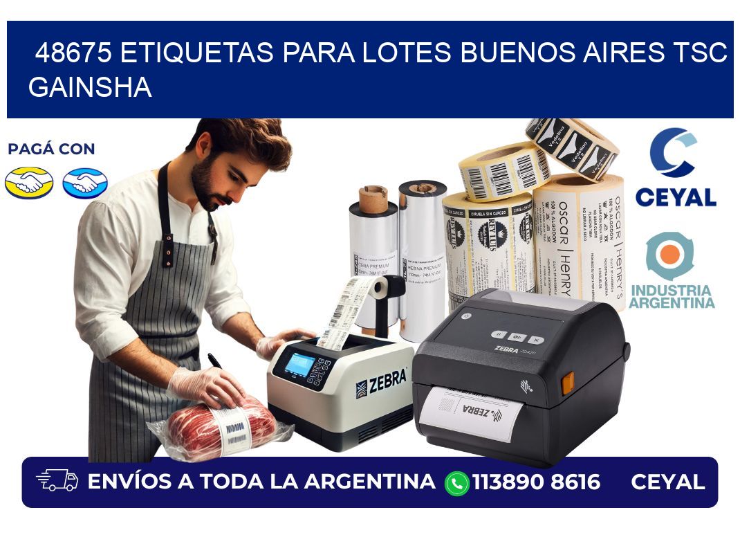 48675 ETIQUETAS PARA LOTES BUENOS AIRES TSC GAINSHA