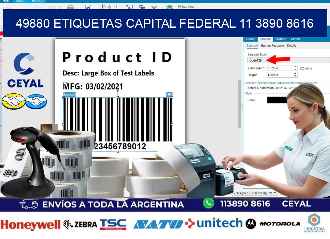 49880 ETIQUETAS CAPITAL FEDERAL 11 3890 8616
