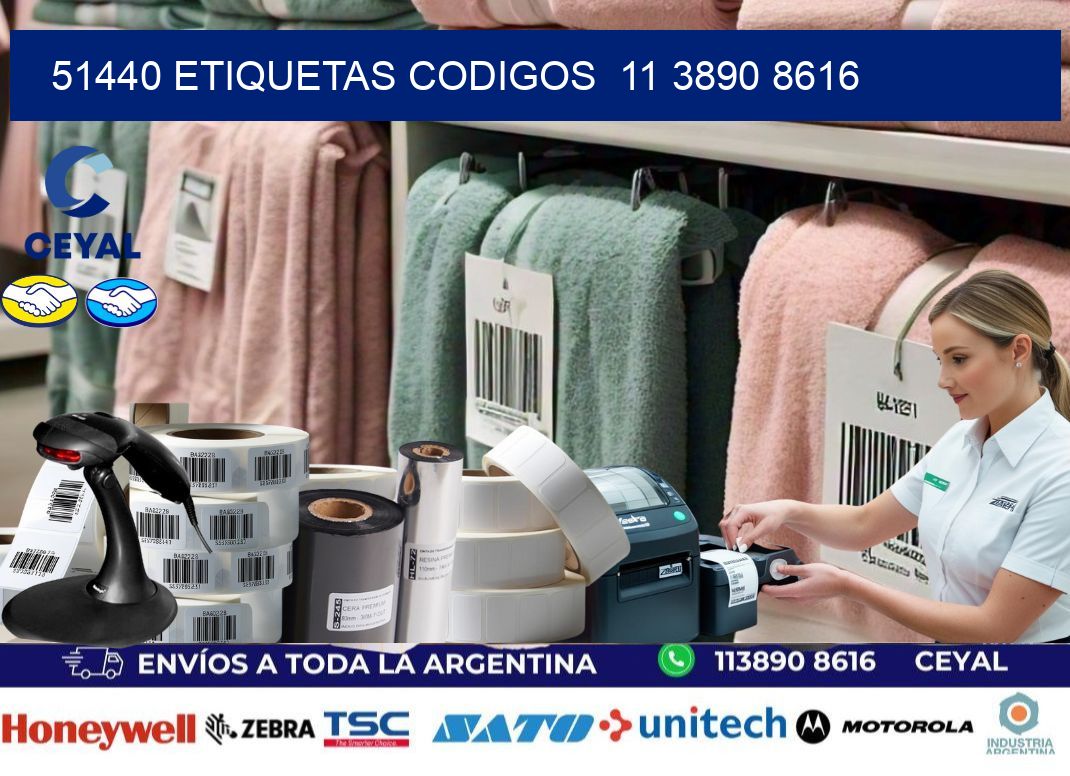 51440 ETIQUETAS CODIGOS  11 3890 8616
