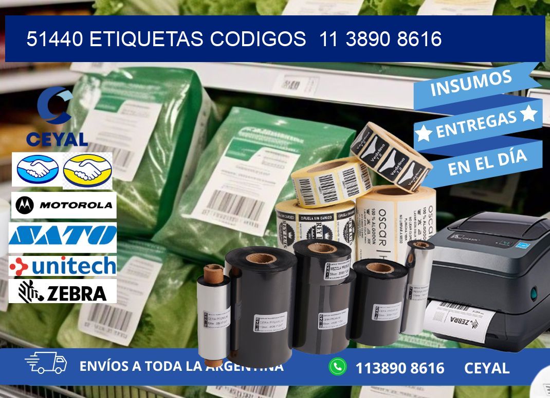 51440 ETIQUETAS CODIGOS  11 3890 8616