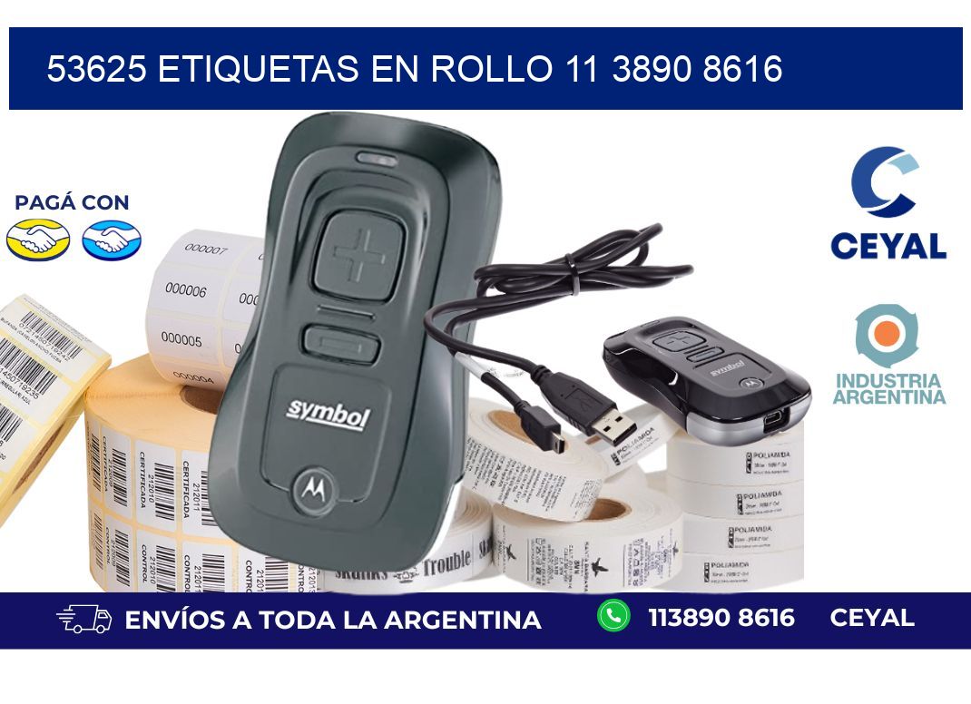 53625 ETIQUETAS EN ROLLO 11 3890 8616