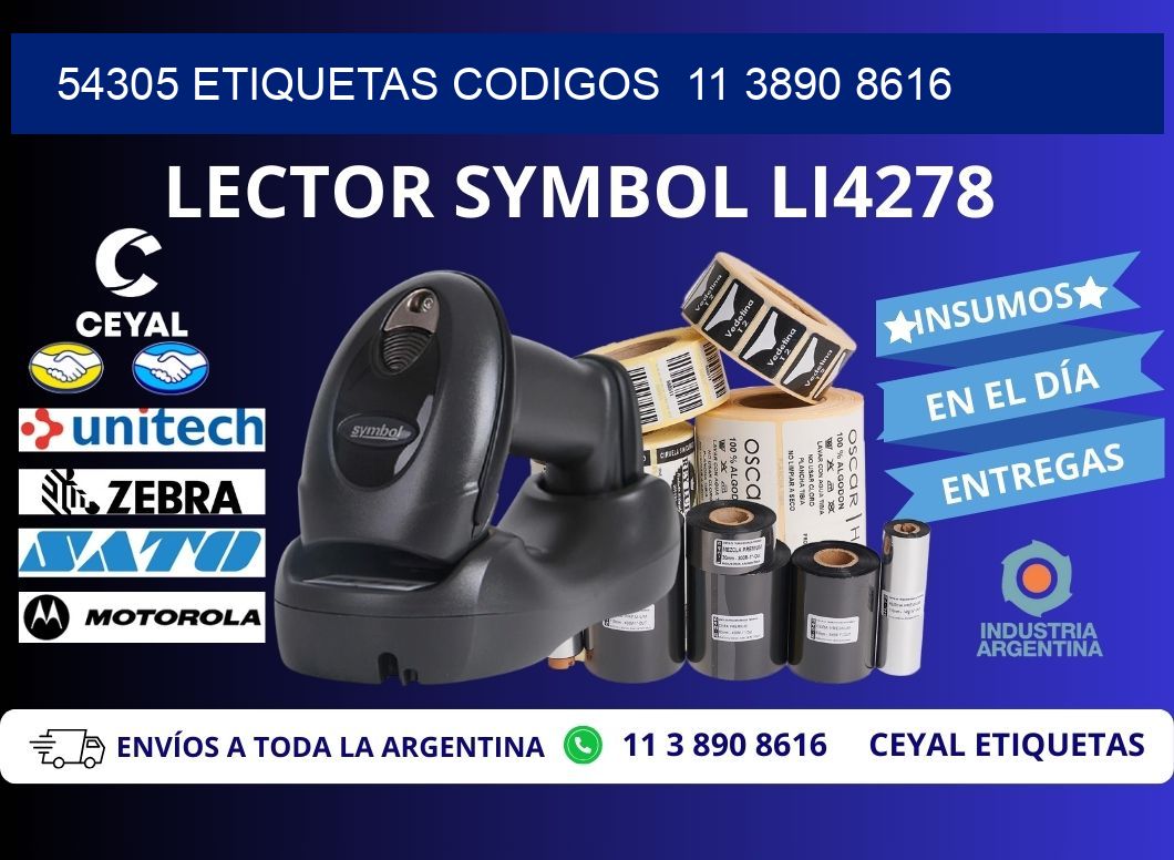 54305 ETIQUETAS CODIGOS  11 3890 8616