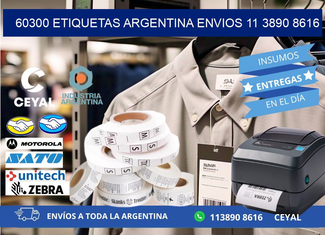 60300 ETIQUETAS ARGENTINA ENVIOS 11 3890 8616