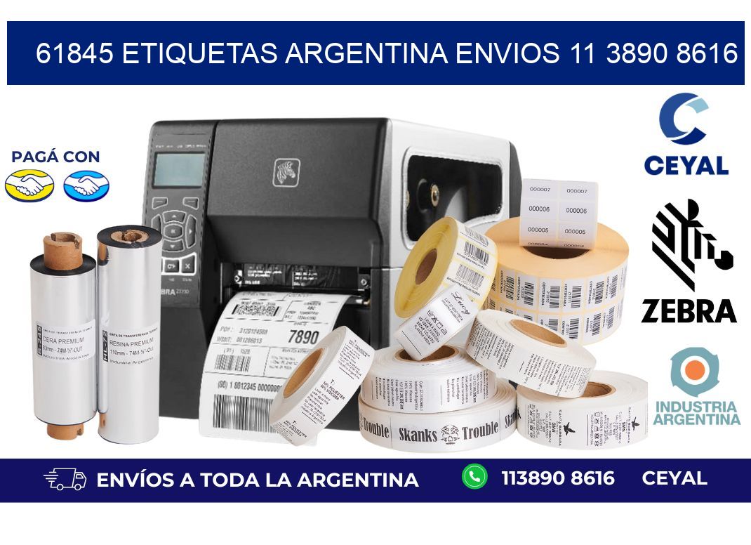 61845 ETIQUETAS ARGENTINA ENVIOS 11 3890 8616