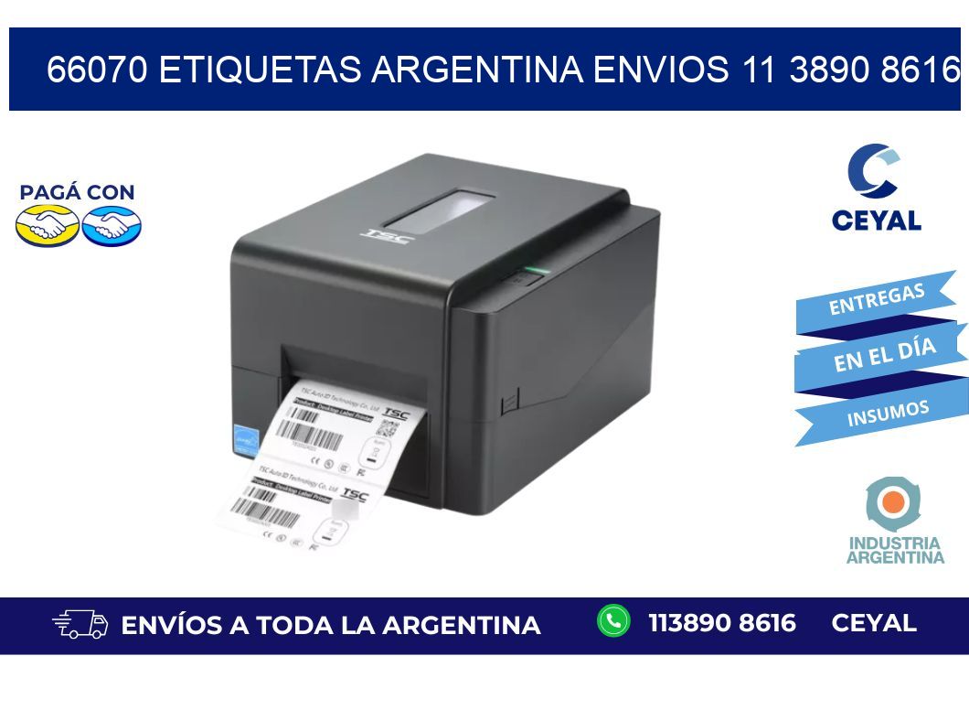 66070 ETIQUETAS ARGENTINA ENVIOS 11 3890 8616
