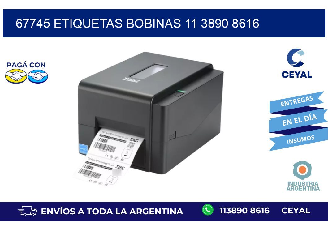 67745 ETIQUETAS BOBINAS 11 3890 8616