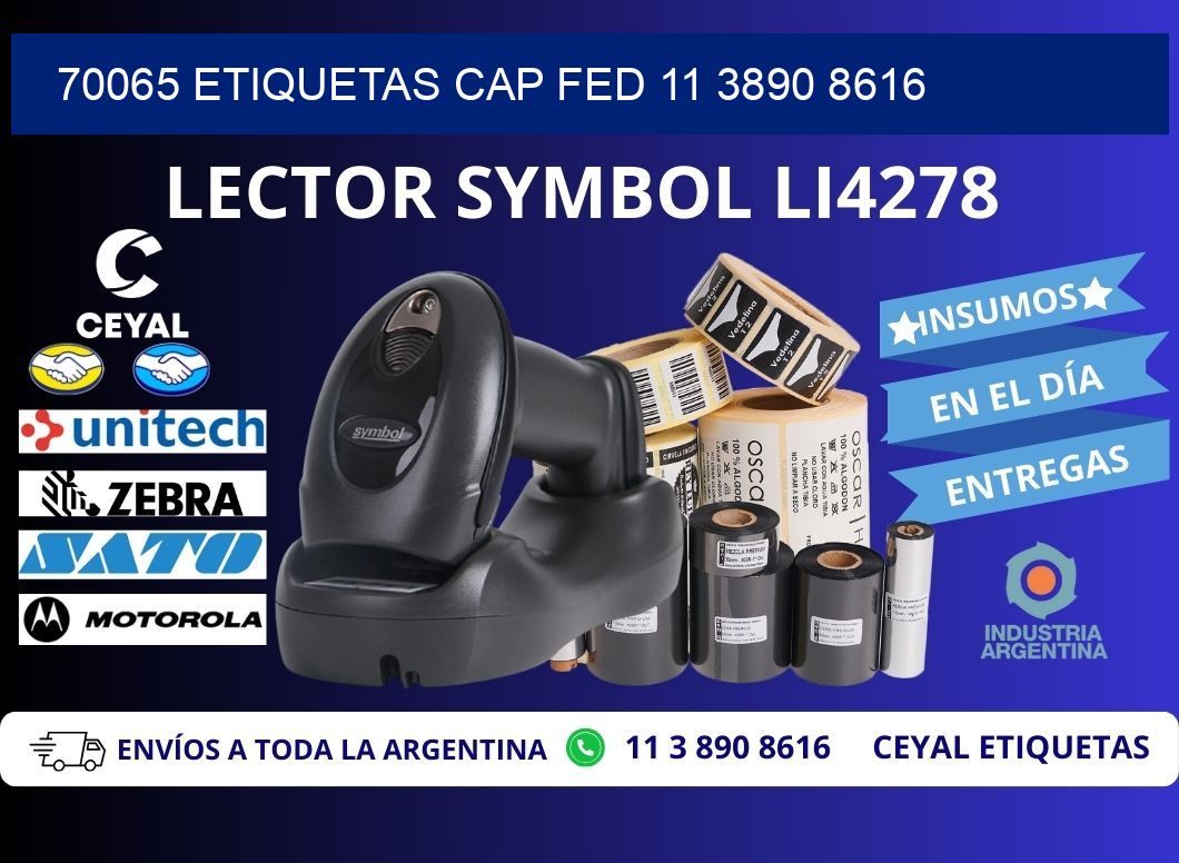70065 ETIQUETAS CAP FED 11 3890 8616