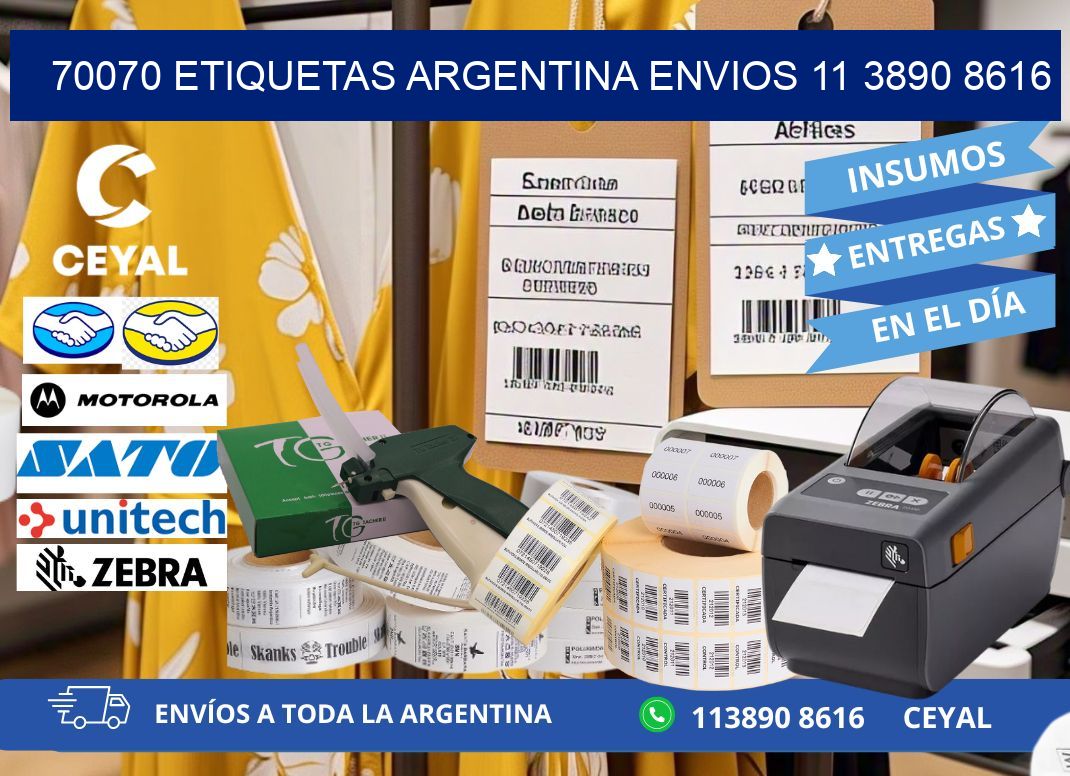 70070 ETIQUETAS ARGENTINA ENVIOS 11 3890 8616
