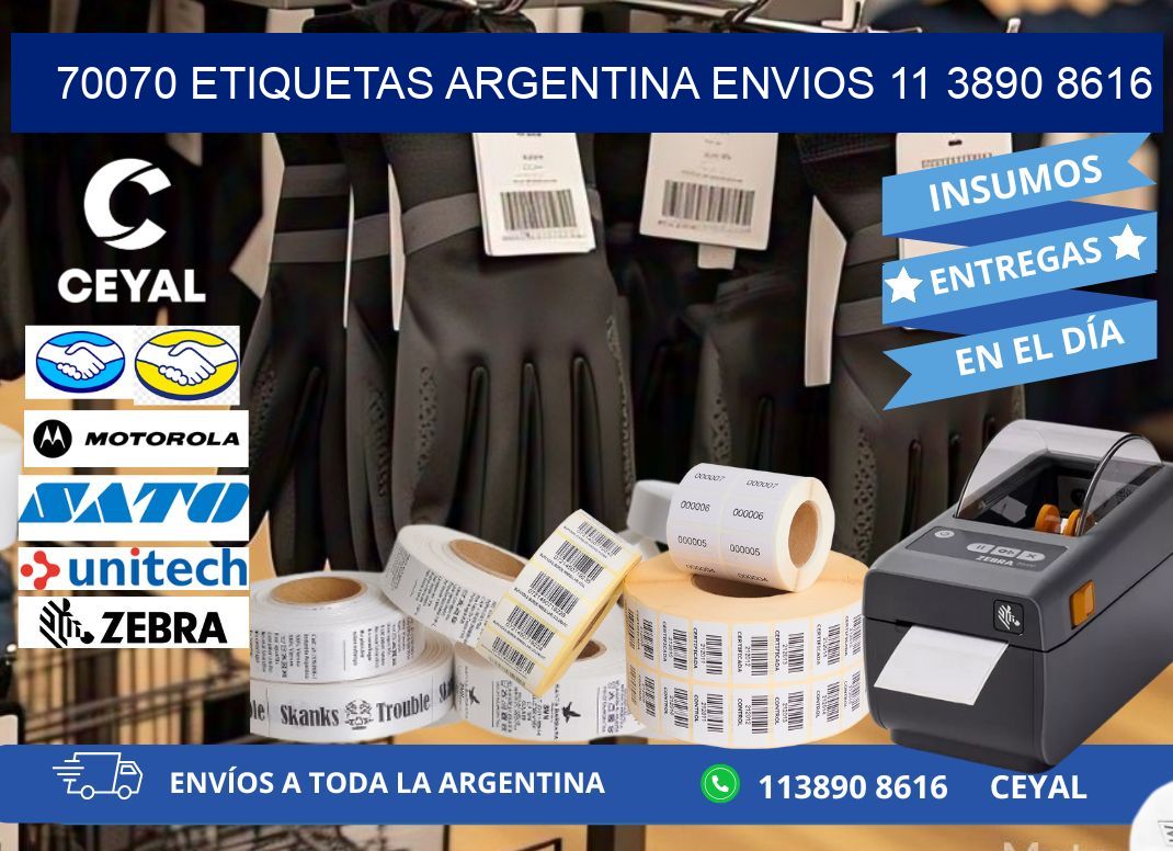 70070 ETIQUETAS ARGENTINA ENVIOS 11 3890 8616