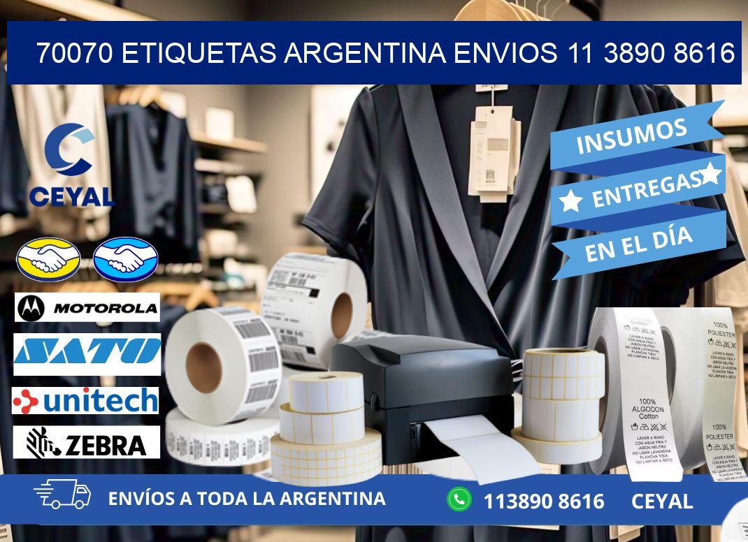 70070 ETIQUETAS ARGENTINA ENVIOS 11 3890 8616