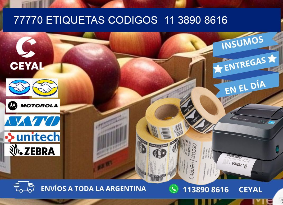 77770 ETIQUETAS CODIGOS  11 3890 8616