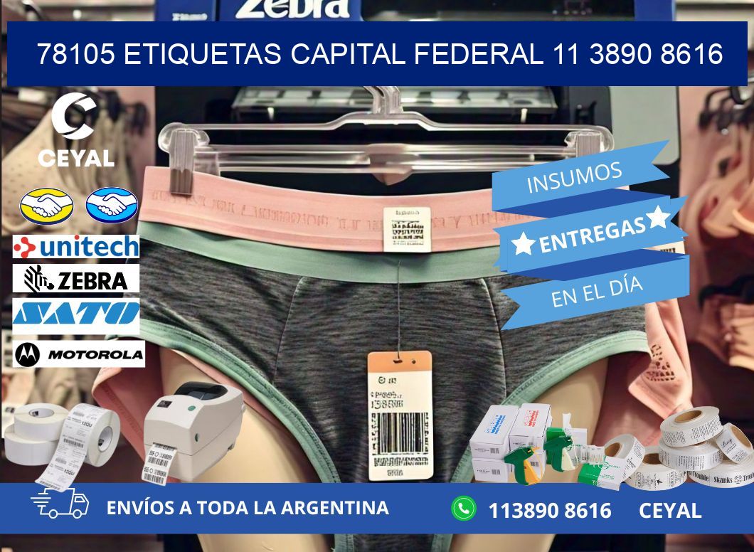 78105 ETIQUETAS CAPITAL FEDERAL 11 3890 8616