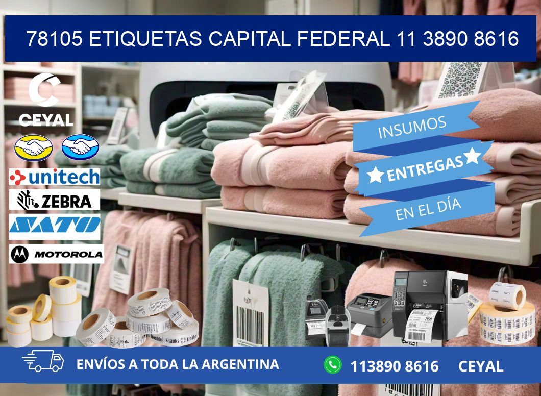 78105 ETIQUETAS CAPITAL FEDERAL 11 3890 8616