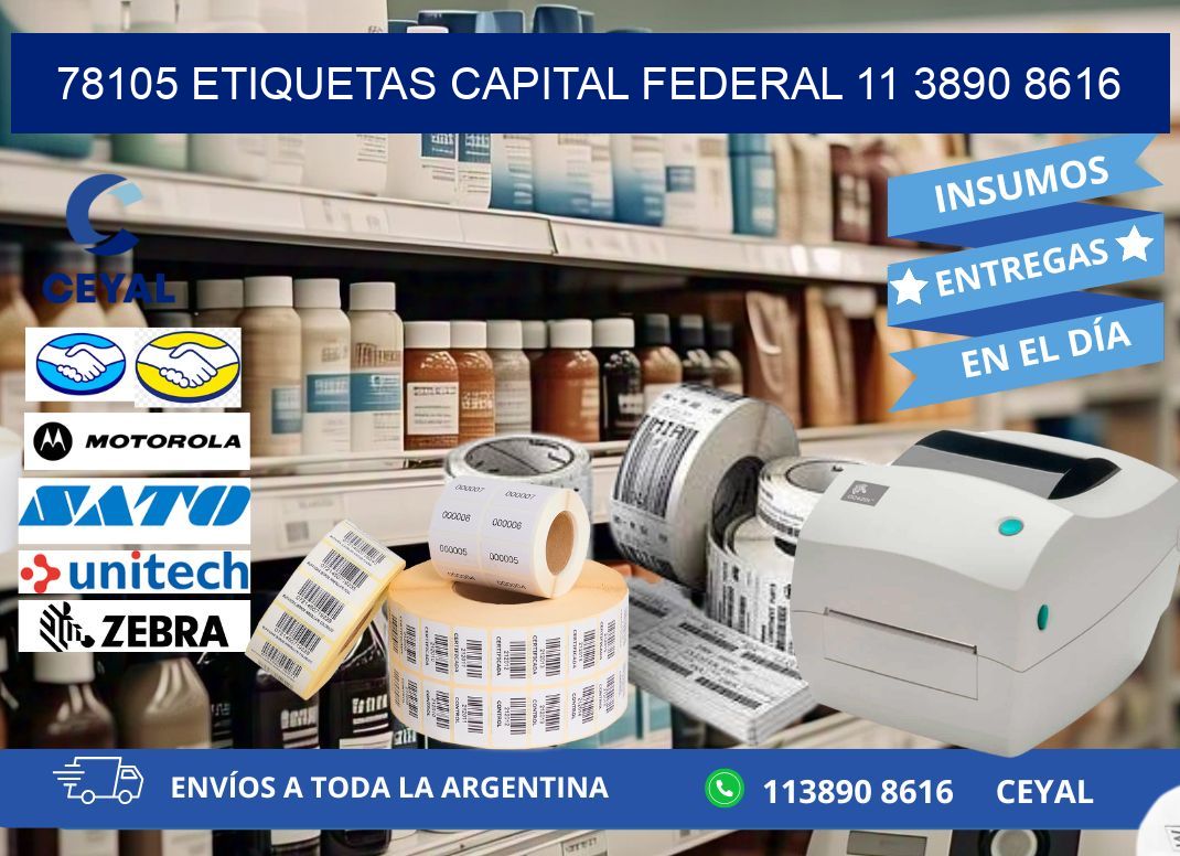 78105 ETIQUETAS CAPITAL FEDERAL 11 3890 8616