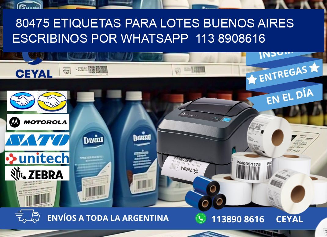 80475 ETIQUETAS PARA LOTES BUENOS AIRES ESCRIBINOS POR WHATSAPP  113 8908616