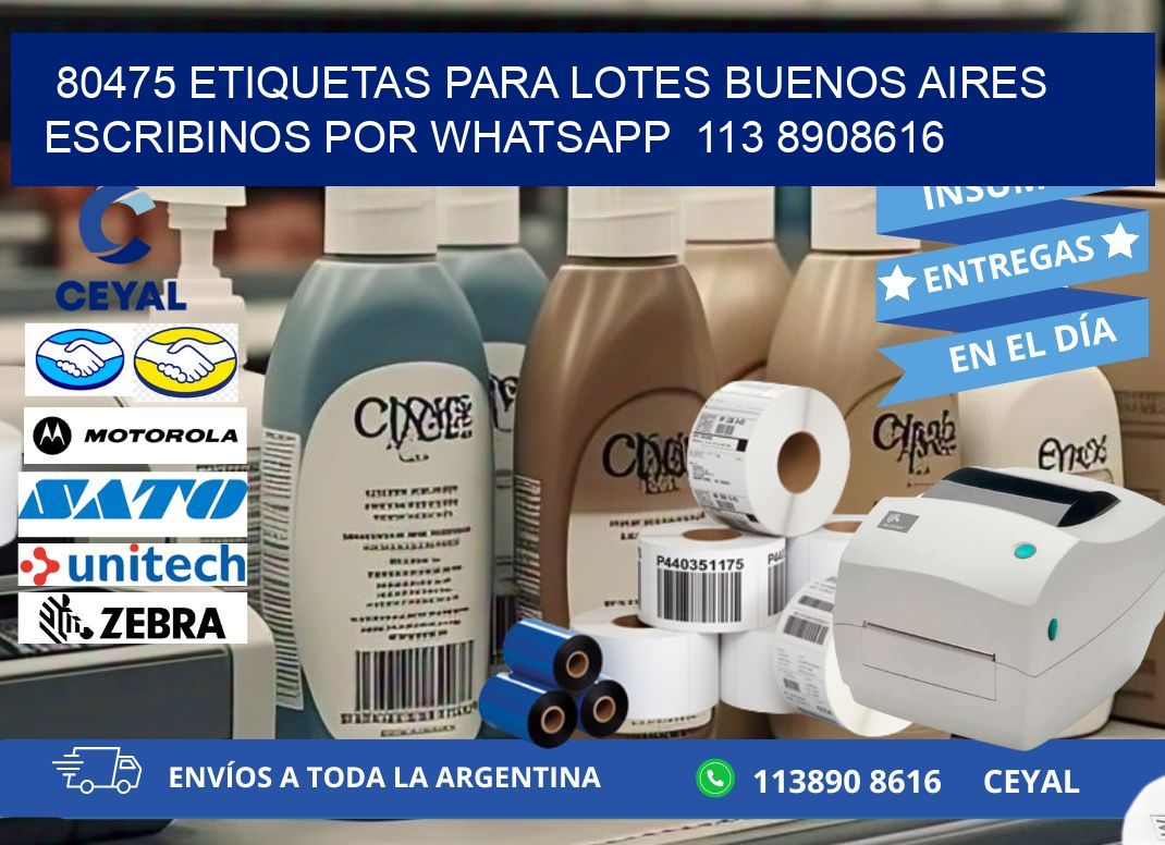 80475 ETIQUETAS PARA LOTES BUENOS AIRES ESCRIBINOS POR WHATSAPP  113 8908616