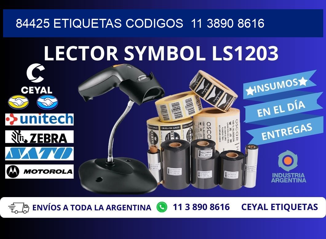 84425 ETIQUETAS CODIGOS  11 3890 8616