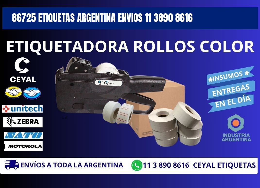 86725 ETIQUETAS ARGENTINA ENVIOS 11 3890 8616