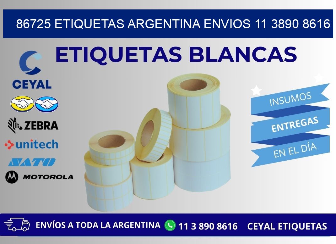 86725 ETIQUETAS ARGENTINA ENVIOS 11 3890 8616