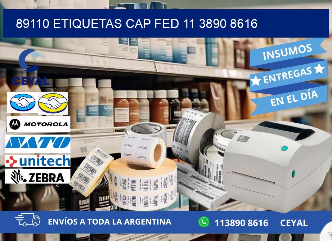 89110 ETIQUETAS CAP FED 11 3890 8616