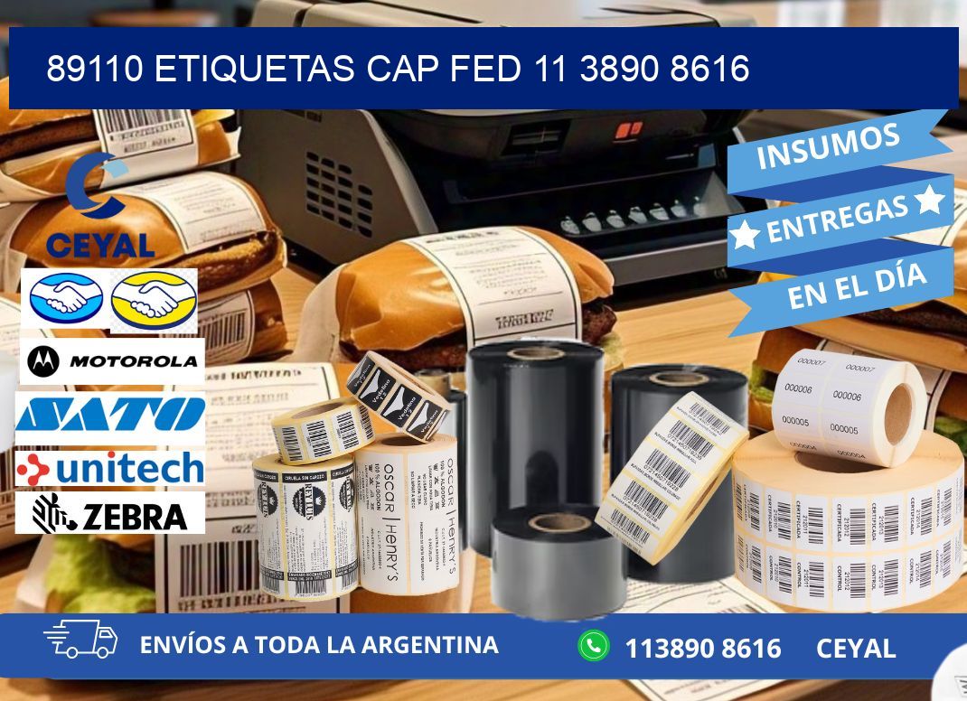 89110 ETIQUETAS CAP FED 11 3890 8616