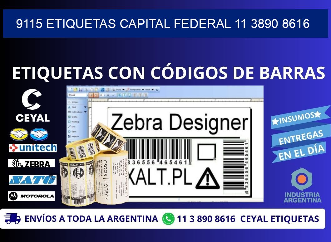 9115 ETIQUETAS CAPITAL FEDERAL 11 3890 8616