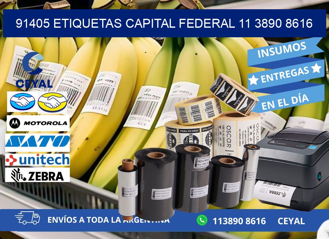 91405 ETIQUETAS CAPITAL FEDERAL 11 3890 8616