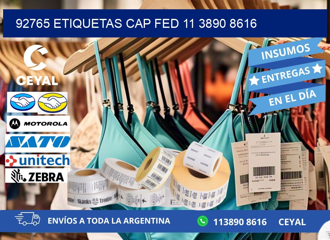 92765 ETIQUETAS CAP FED 11 3890 8616