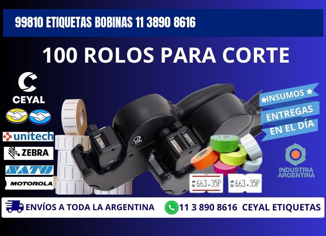 99810 ETIQUETAS BOBINAS 11 3890 8616
