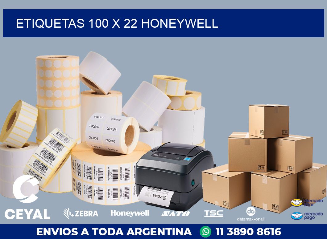 ETIQUETAS 100 x 22 HONEYWELL