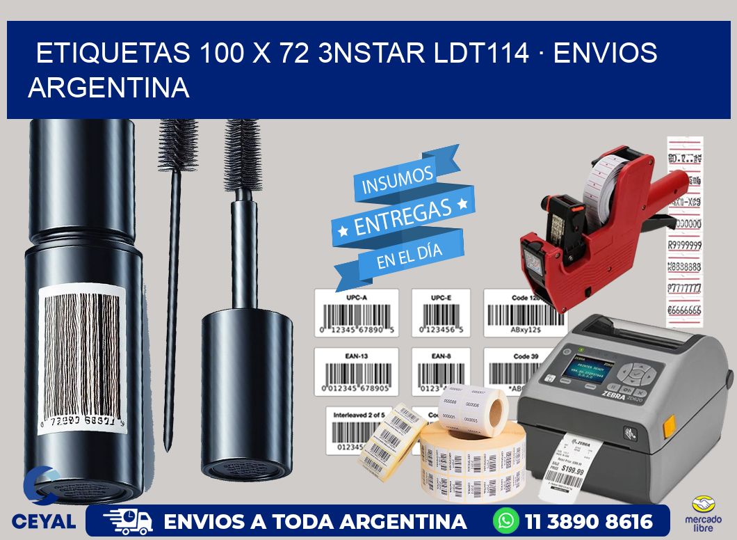 ETIQUETAS 100 x 72 3NSTAR LDT114 · ENVIOS ARGENTINA