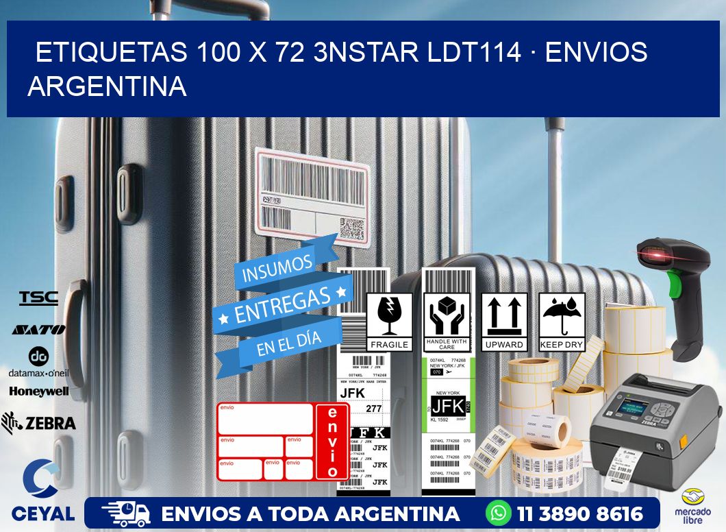ETIQUETAS 100 x 72 3NSTAR LDT114 · ENVIOS ARGENTINA