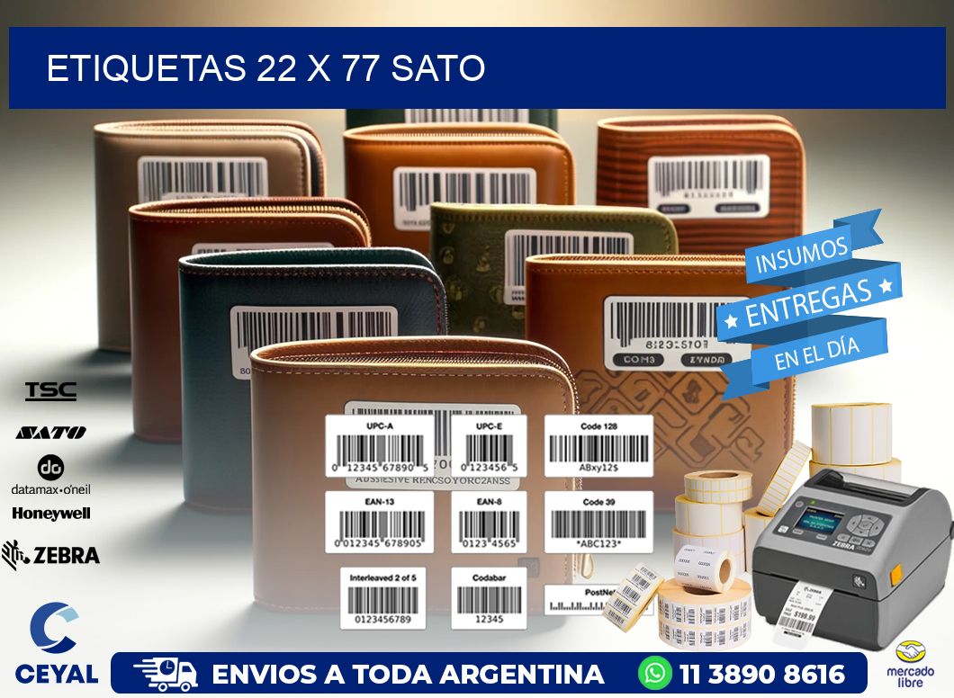 ETIQUETAS 22 x 77 SATO