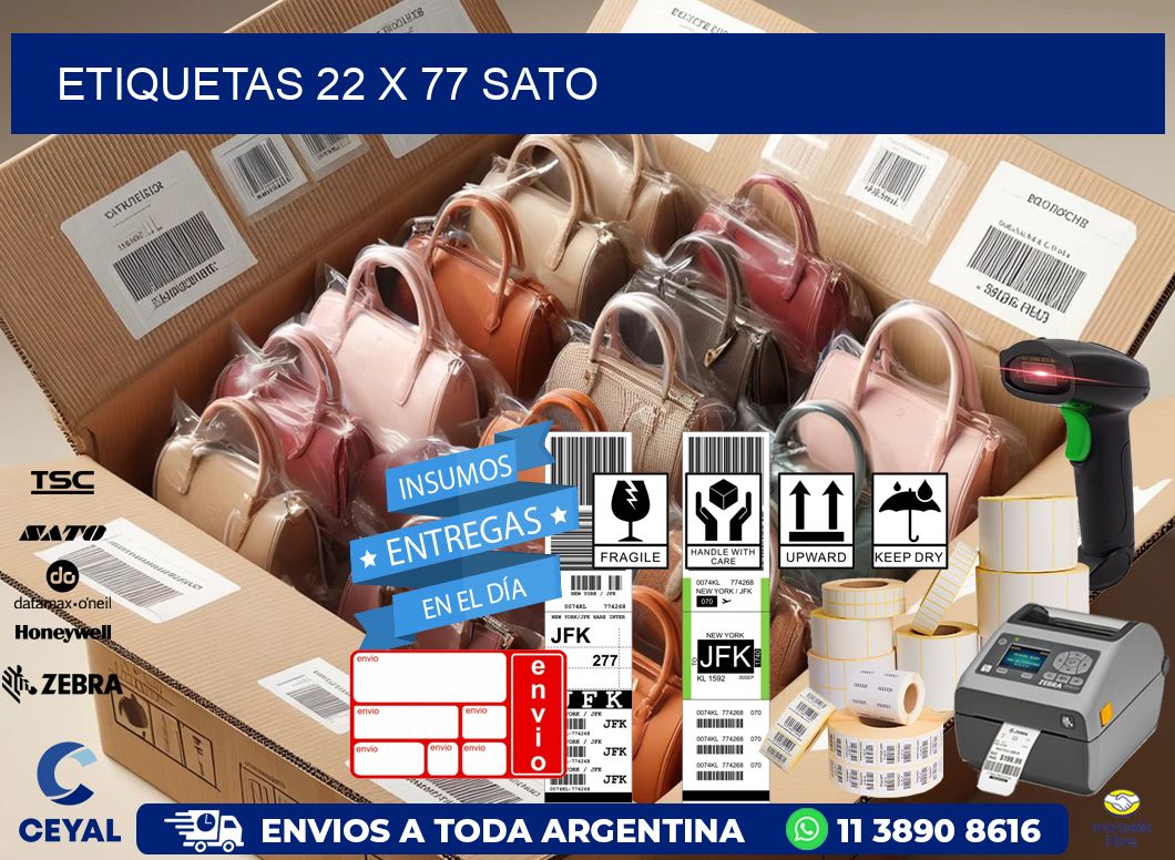 ETIQUETAS 22 x 77 SATO