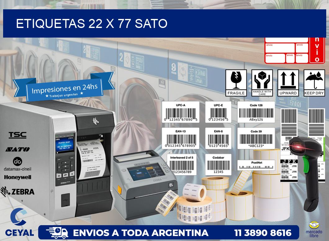ETIQUETAS 22 x 77 SATO